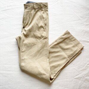 Tommy Hilfiger Boys Slim Fit Beige Pants Size 8 Polyester/Spandex Blend Adjustab